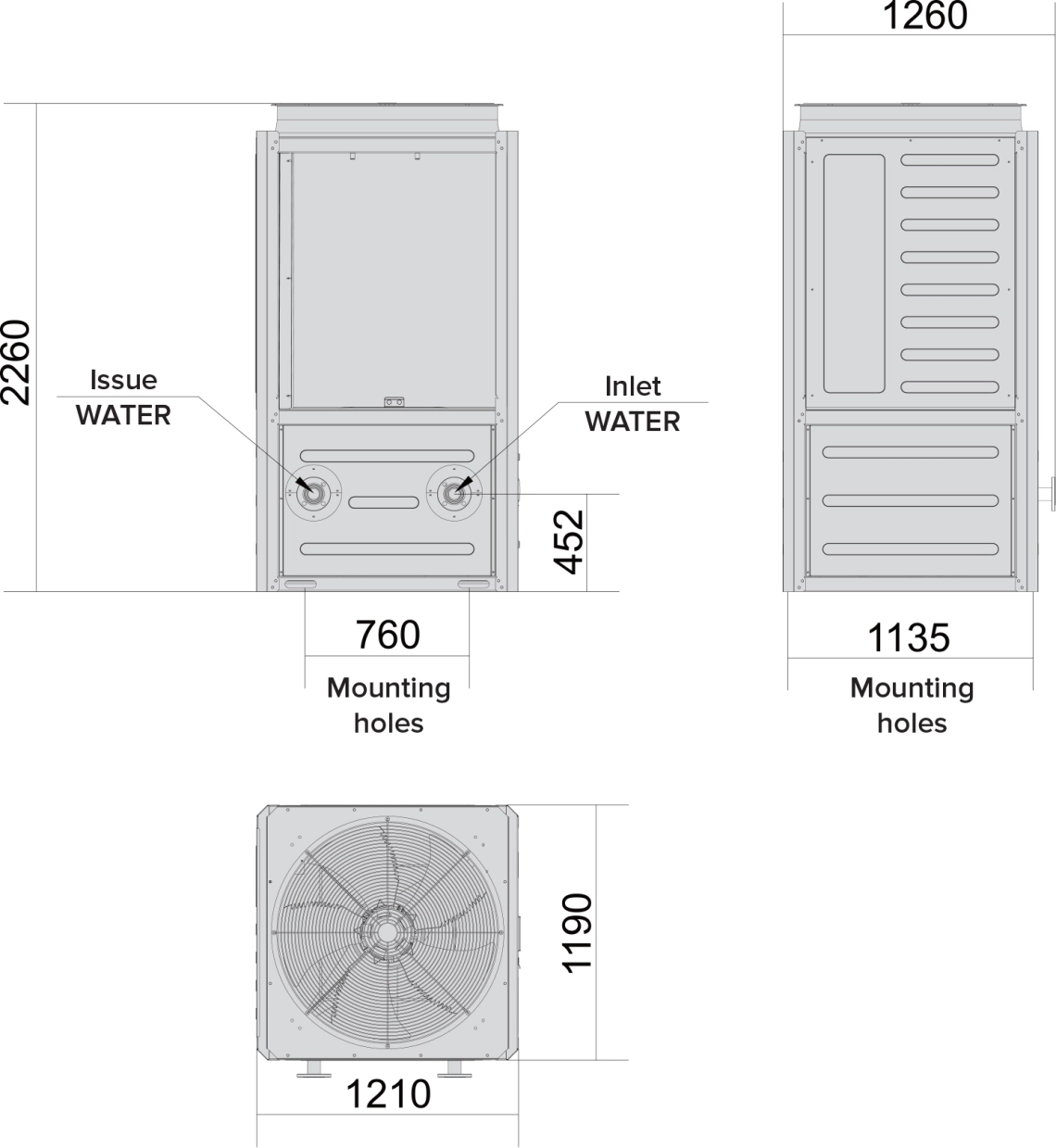 MyCond MCU-OHDD overall dimensions - 1