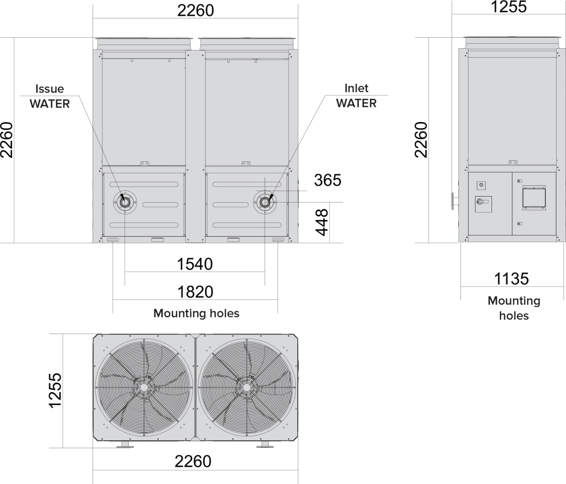 MyCond MCU-OHDD overall dimensions - 2