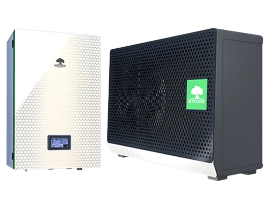 Heat pump used for economical heating of a private house.